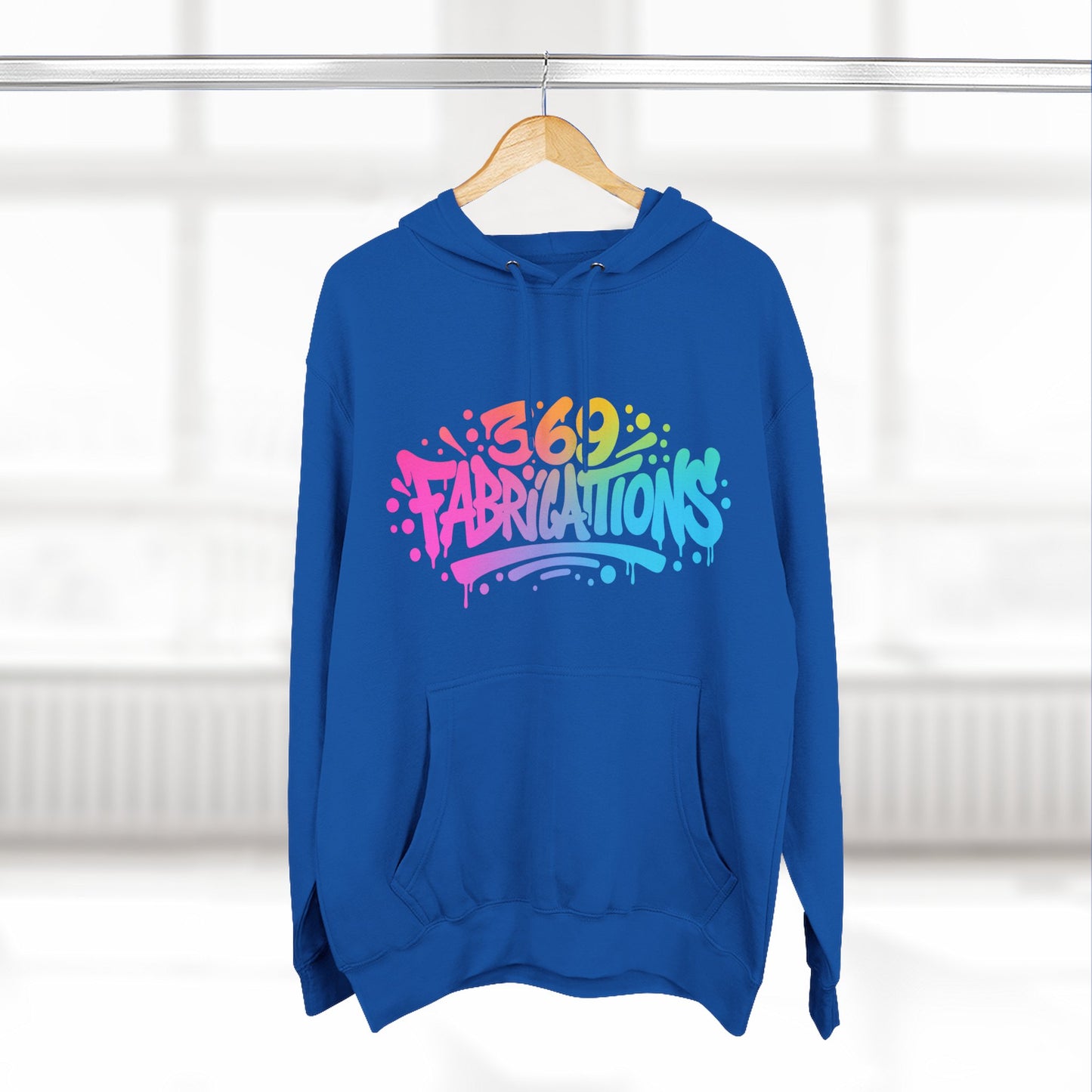 369Fab* Graffiti Splash, Three-Panel Fleece Hoodie