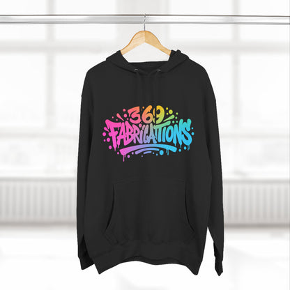369Fab* Graffiti Splash, Three-Panel Fleece Hoodie
