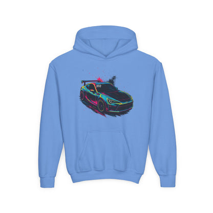 369Fab* Limited Edition FR-S Splash, Vibrant Car Graphic Youth Hoodie