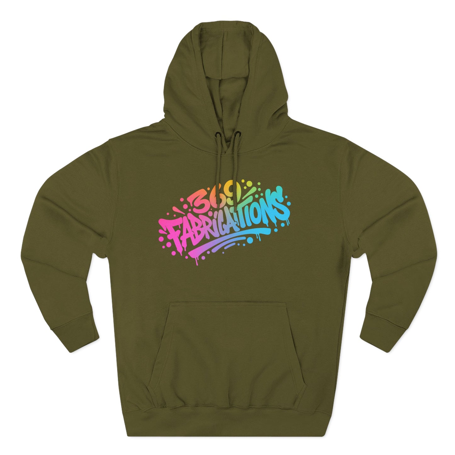 369Fab* 369Fabrications, Colorful Graffiti Fleece Hoodie for Cozy Vibes