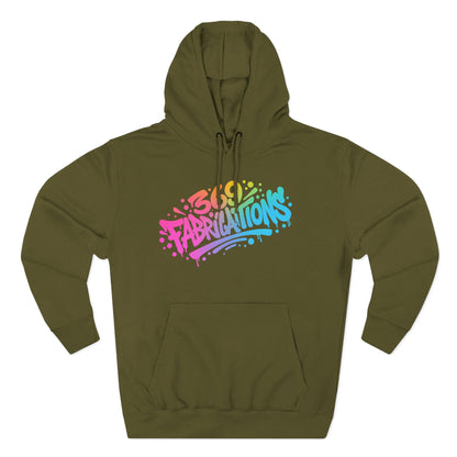 369Fab* 369Fabrications, Colorful Graffiti Fleece Hoodie for Cozy Vibes