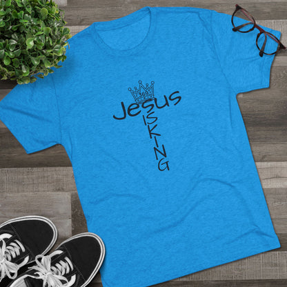 369Fab* Jesus is King , FREEDOM, Uni. Tri blend T-Shirt