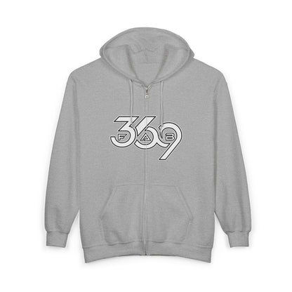 369Fab* W. Logo, Unisex Heavy Blend™ Full Zip Hooded Sweatshirt