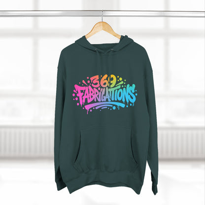 369Fab* Graffiti Splash, Three-Panel Fleece Hoodie