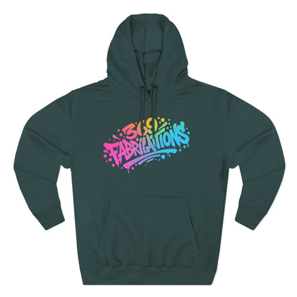 369Fab* 369Fabrications, Colorful Graffiti Fleece Hoodie for Cozy Vibes