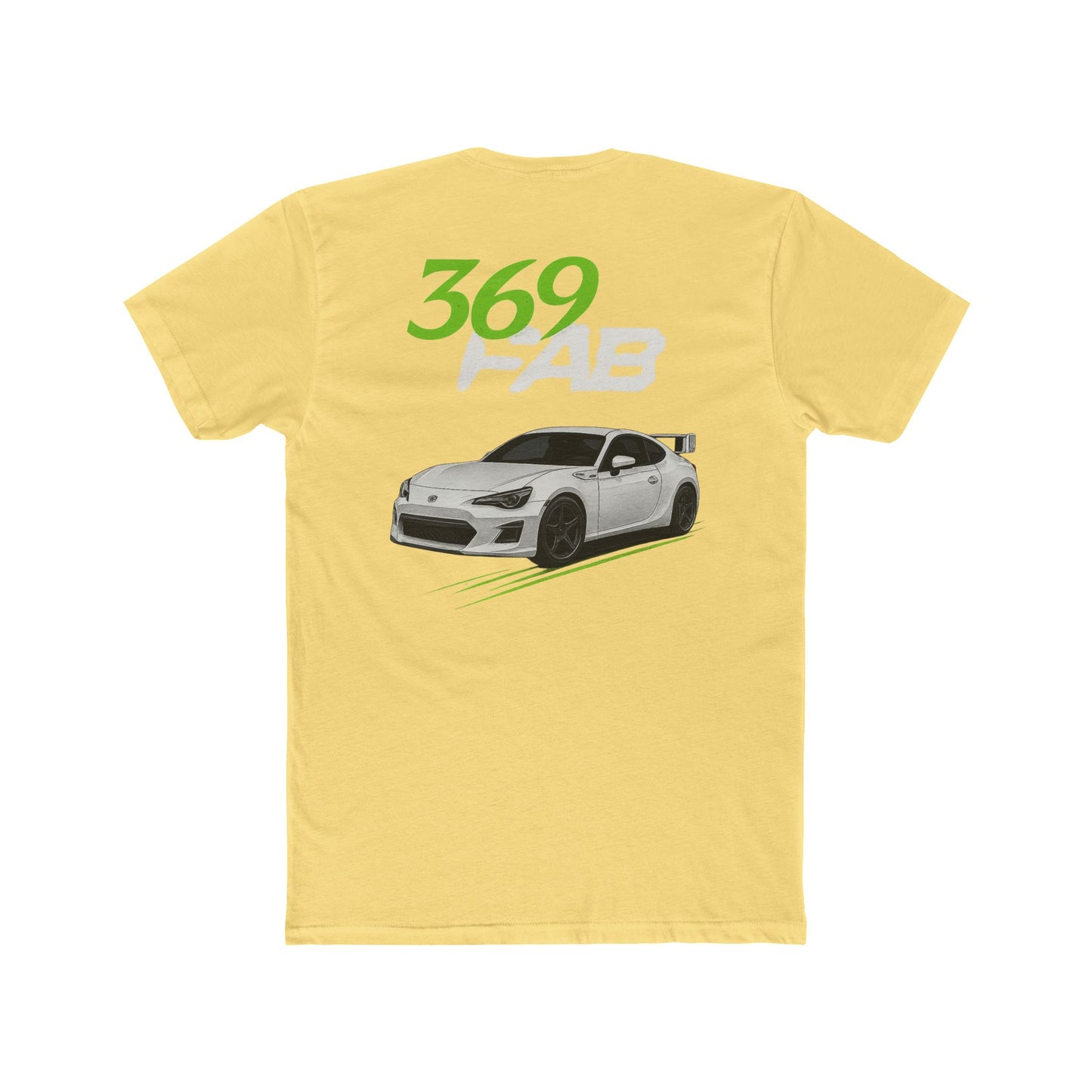 369Fab* W.G. Stylish Uni. Cotton Crew Tee with 369 FAB Car Design, Casual Car Enthusiast Tee