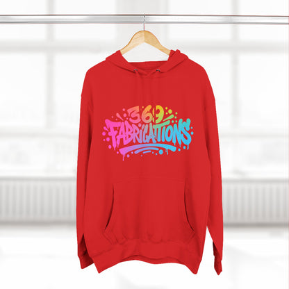369Fab* Graffiti Splash, Three-Panel Fleece Hoodie