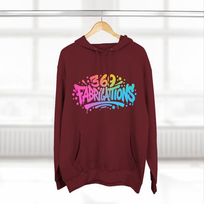 369Fab* Graffiti Splash, Three-Panel Fleece Hoodie