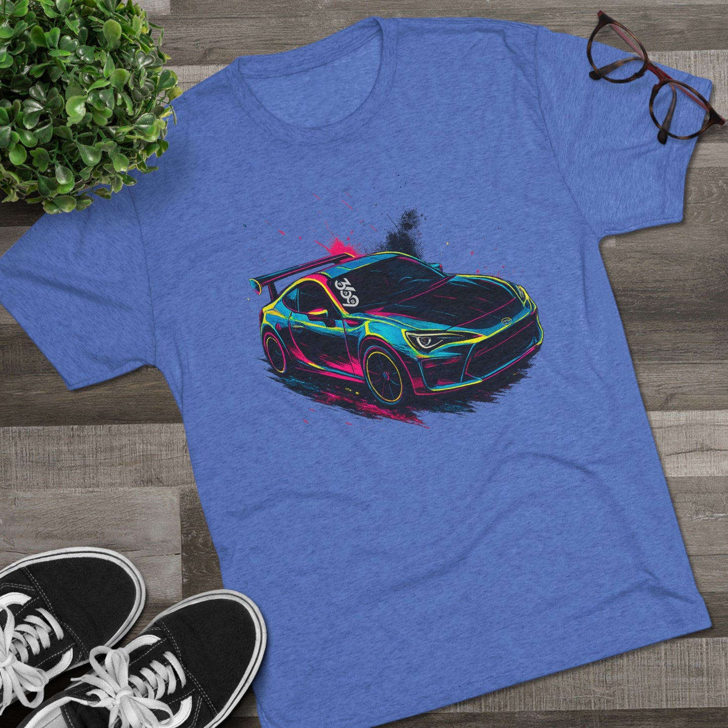 369Fab* Limited Edition FR-S Splash, Uni. Tri blend T-Shirt for Car Enthusiasts