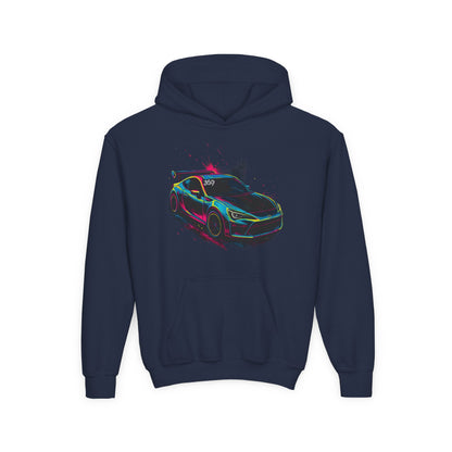 369Fab* Limited Edition FR-S Splash, Vibrant Car Graphic Youth Hoodie