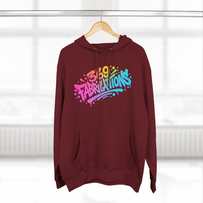 369Fab* 369Fabrications, Colorful Graffiti Fleece Hoodie for Cozy Vibes