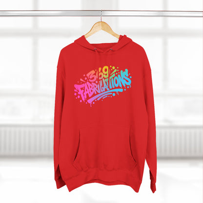 369Fab* 369Fabrications, Colorful Graffiti Fleece Hoodie for Cozy Vibes