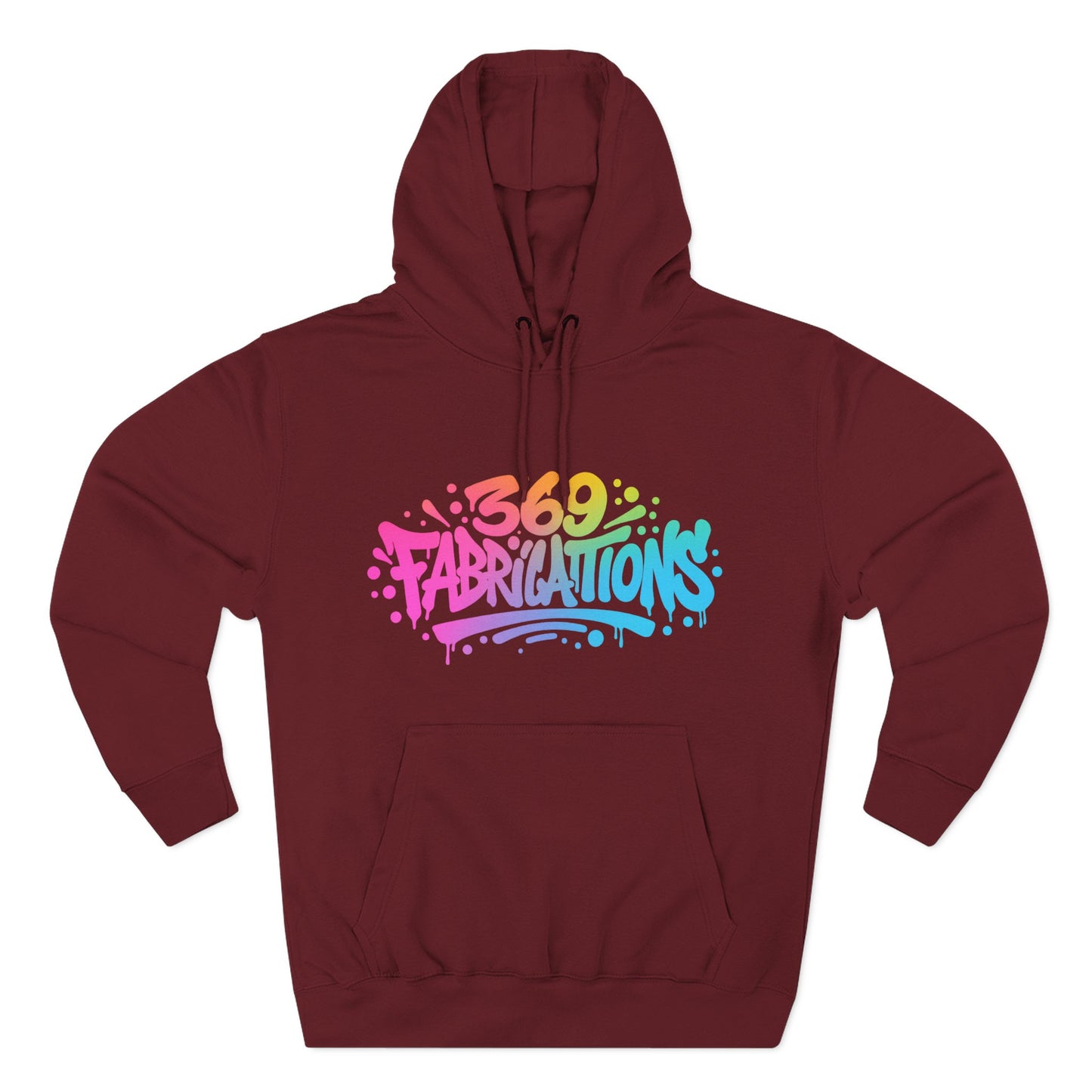 369Fab* Graffiti Splash, Three-Panel Fleece Hoodie