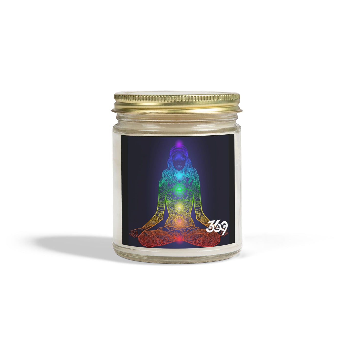 369Fab* W. Logo, Chakra Scented Candles, Coconut Apricot Wax (4oz, 9oz)