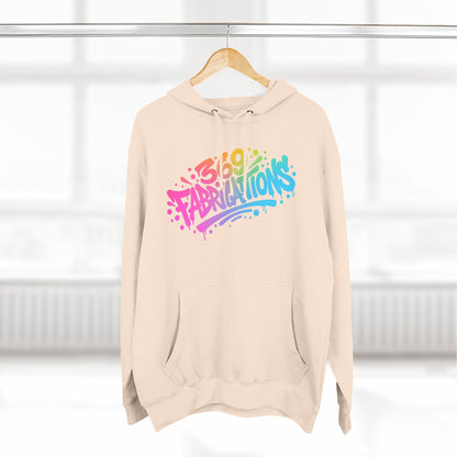 369Fab* 369Fabrications, Colorful Graffiti Fleece Hoodie for Cozy Vibes