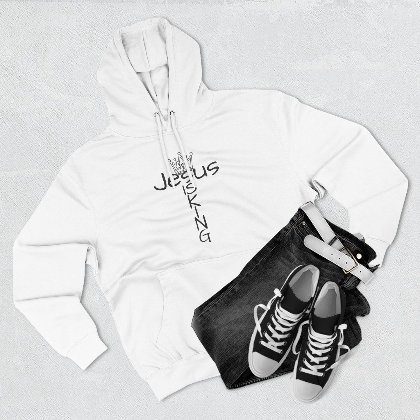 369Fab* Jesus is king, Freedom, Stylish Fleece Hoodie, Unique Streetwear