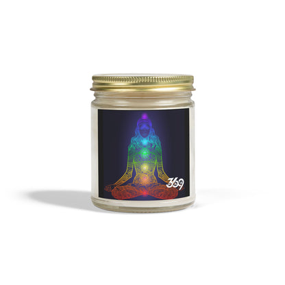 369Fab* W. Logo, Chakra Scented Candles, Coconut Apricot Wax (4oz, 9oz)