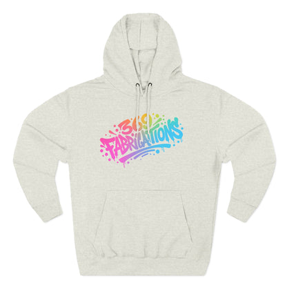 369Fab* 369Fabrications, Colorful Graffiti Fleece Hoodie for Cozy Vibes