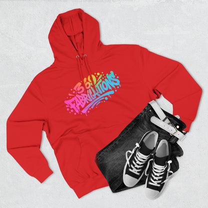 369Fab* 369Fabrications, Colorful Graffiti Fleece Hoodie for Cozy Vibes