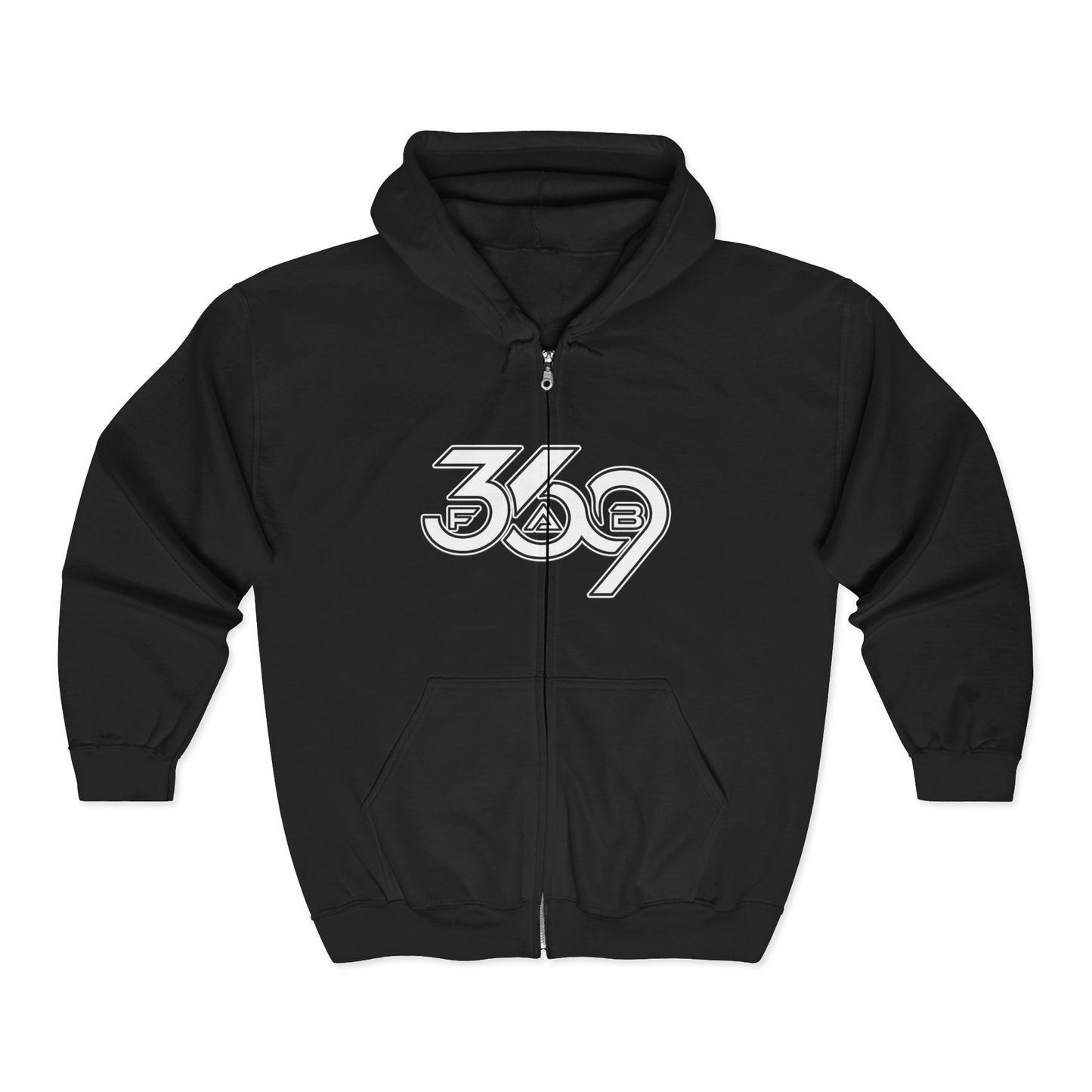 369Fab* W. Logo, Unisex Heavy Blend™ Full Zip Hooded Sweatshirt