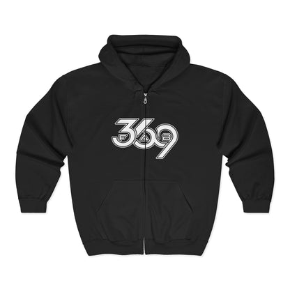 369Fab* W. Logo, Unisex Heavy Blend™ Full Zip Hooded Sweatshirt