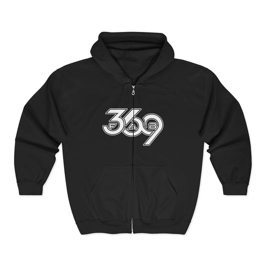 369Fab* W. Logo, Unisex Heavy Blend™ Full Zip Hooded Sweatshirt