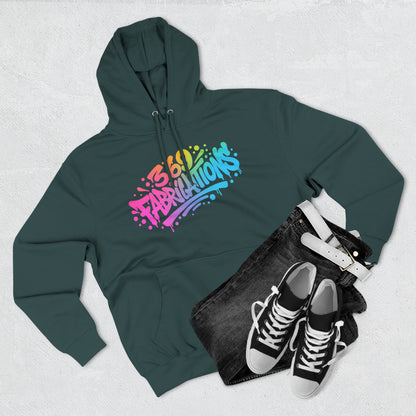 369Fab* 369Fabrications, Colorful Graffiti Fleece Hoodie for Cozy Vibes