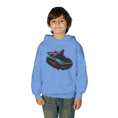 369Fab* Limited Edition FR-S Splash, Vibrant Car Graphic Youth Hoodie