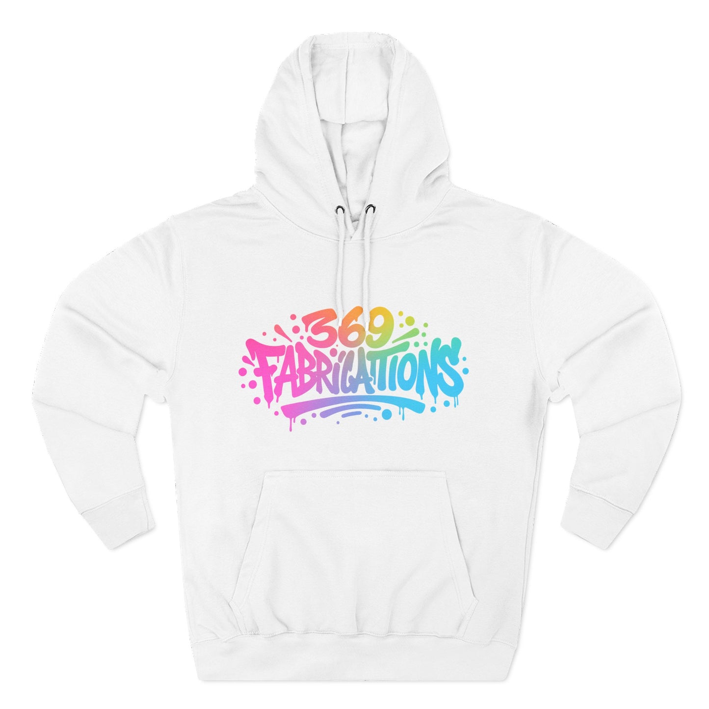369Fab* Graffiti Splash, Three-Panel Fleece Hoodie