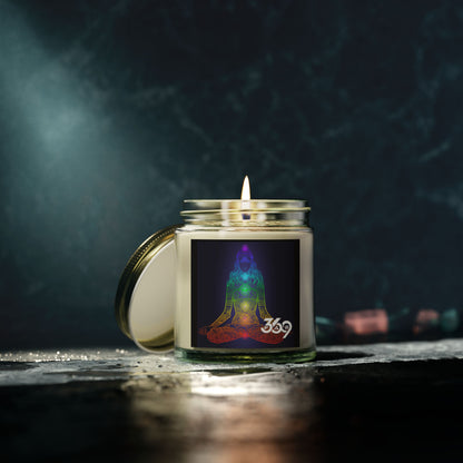369Fab* W. Logo, Chakra Scented Candles, Coconut Apricot Wax (4oz, 9oz)