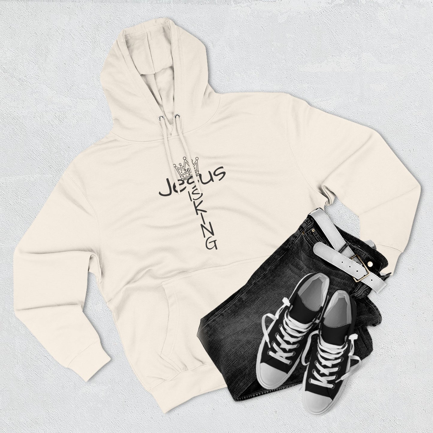 369Fab* Jesus is king, Freedom, Stylish Fleece Hoodie, Unique Streetwear