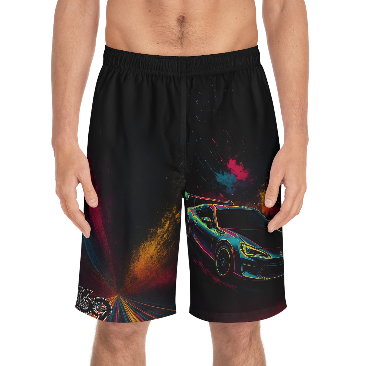 369Fab* Limited Edition FR-S Splash, Vibrant Men's Board Shorts