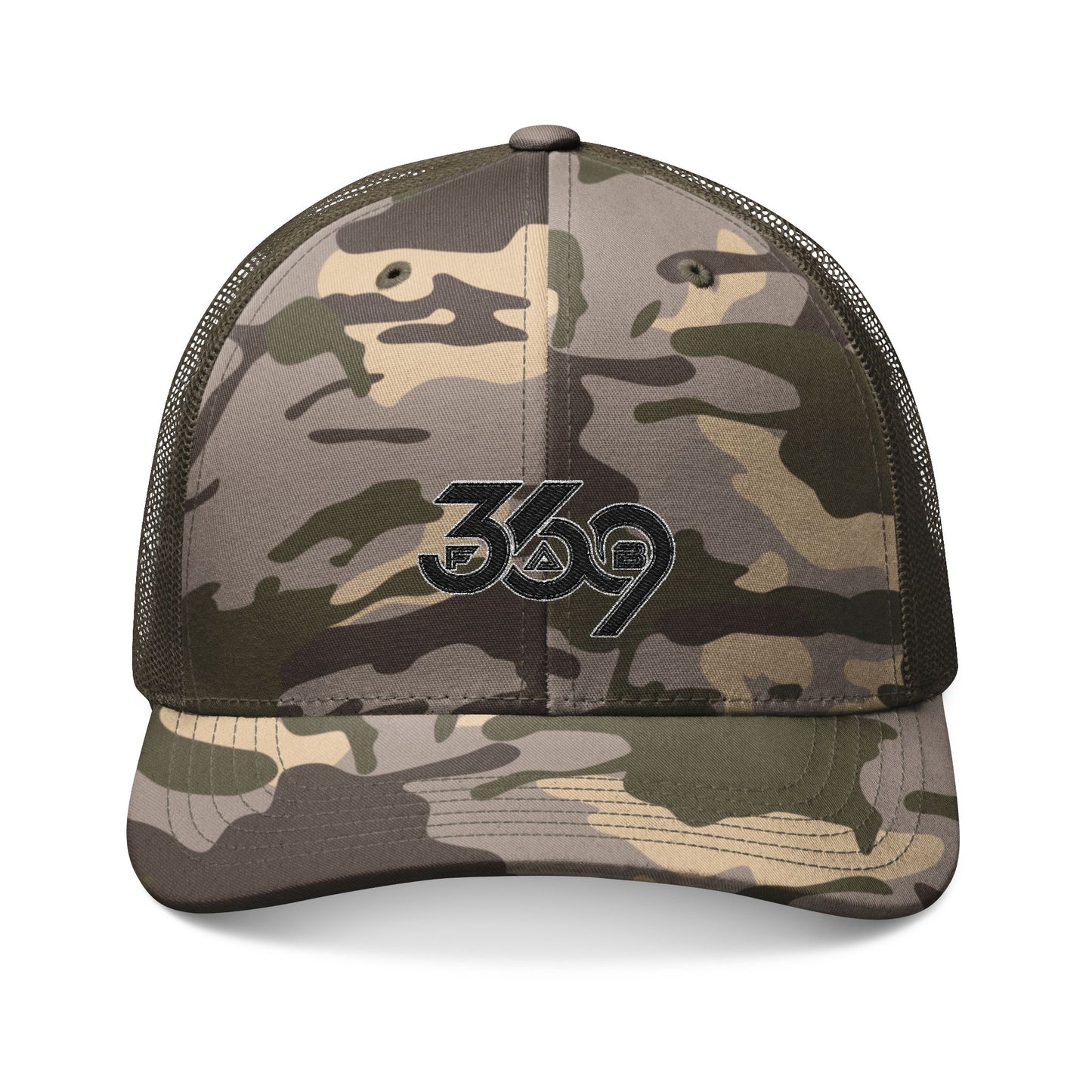 369Fab* W. logo, Stylish Camouflage Trucker Hat