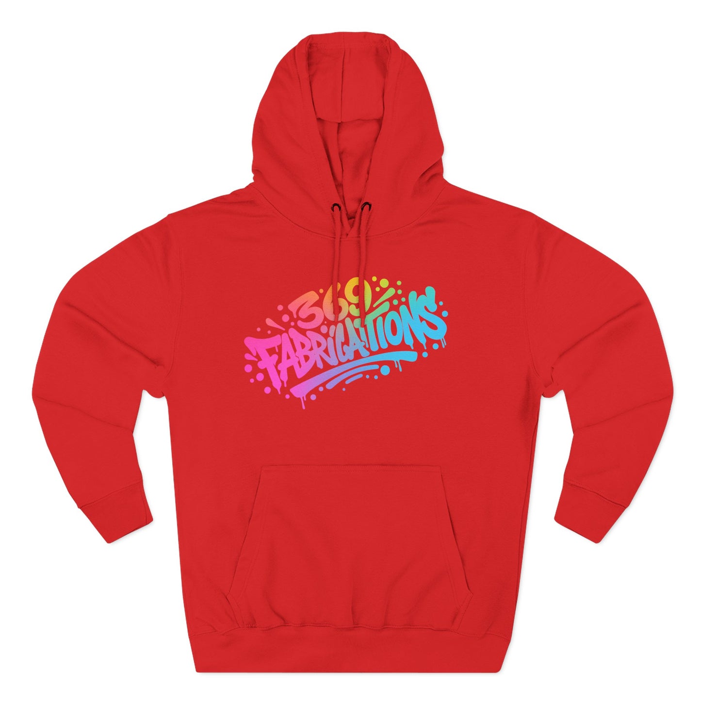 369Fab* 369Fabrications, Colorful Graffiti Fleece Hoodie for Cozy Vibes