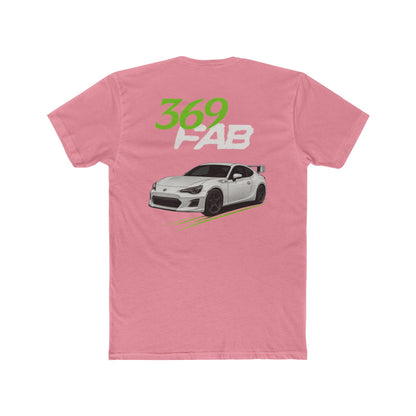 369Fab* W.G. Stylish Uni. Cotton Crew Tee with 369 FAB Car Design, Casual Car Enthusiast Tee