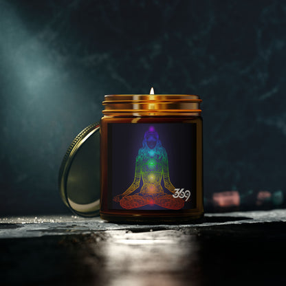 369Fab* W. Logo, Chakra Scented Candles, Coconut Apricot Wax (4oz, 9oz)