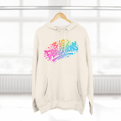 369Fab* 369Fabrications, Colorful Graffiti Fleece Hoodie for Cozy Vibes