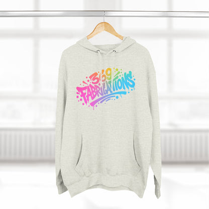 369Fab* 369Fabrications, Colorful Graffiti Fleece Hoodie for Cozy Vibes