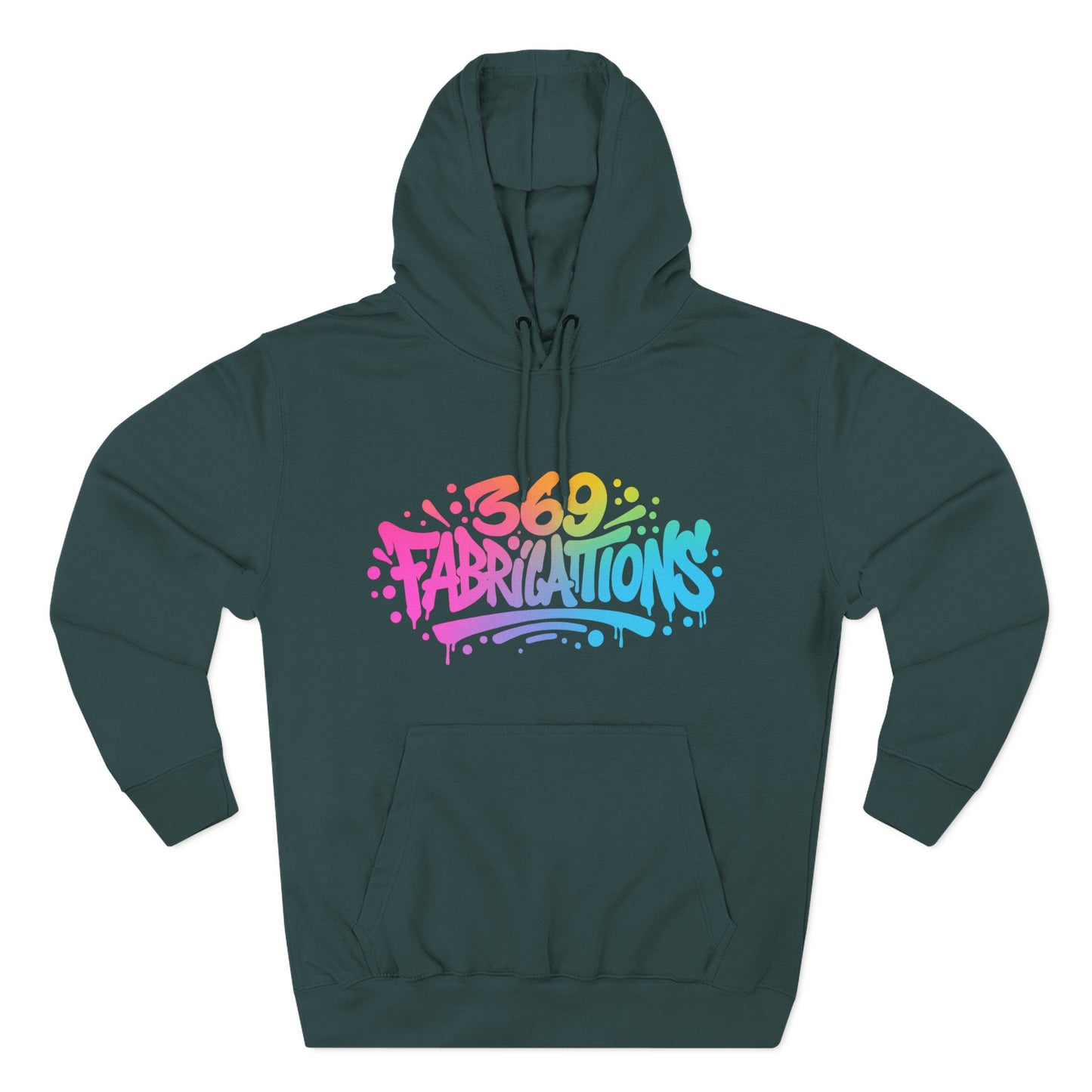 369Fab* Graffiti Splash, Three-Panel Fleece Hoodie