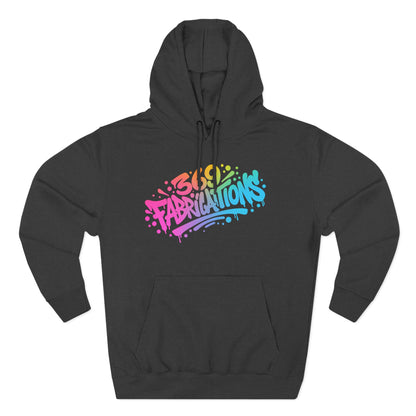 369Fab* 369Fabrications, Colorful Graffiti Fleece Hoodie for Cozy Vibes