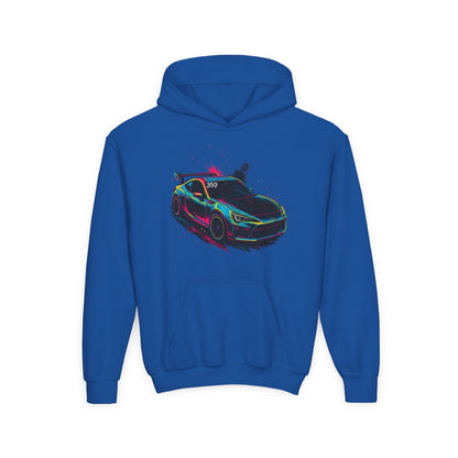 369Fab* Limited Edition FR-S Splash, Vibrant Car Graphic Youth Hoodie