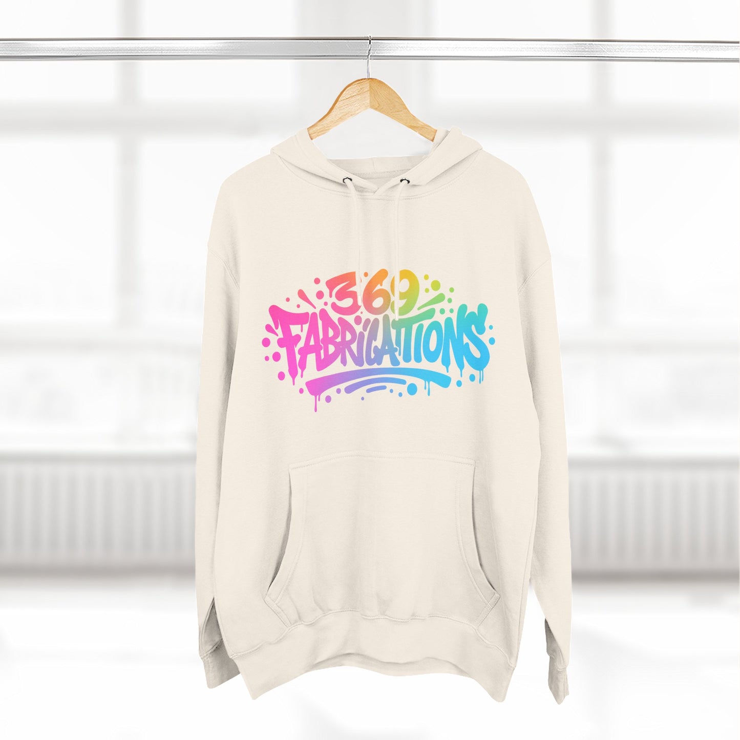 369Fab* Graffiti Splash, Three-Panel Fleece Hoodie