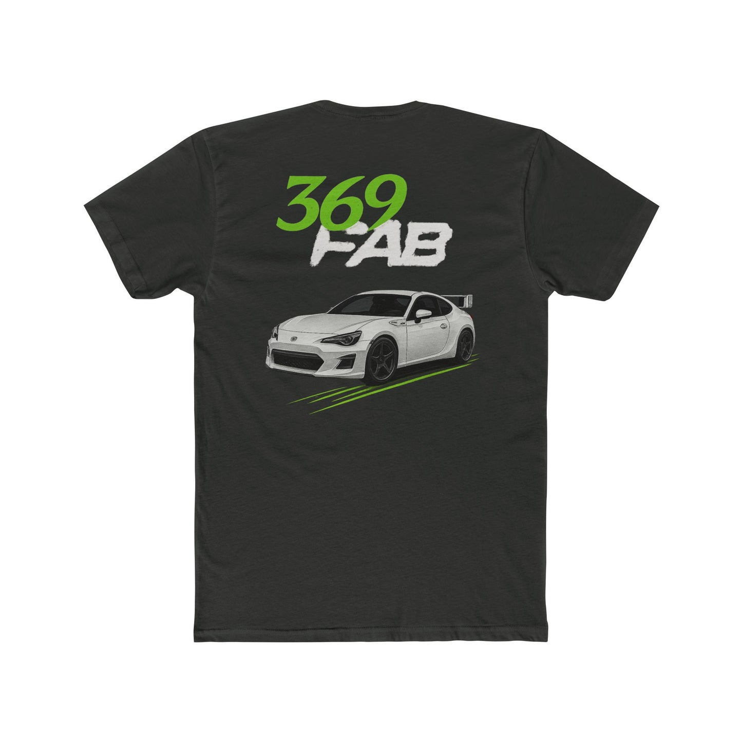 369Fab* W.G. Stylish Uni. Cotton Crew Tee with 369 FAB Car Design, Casual Car Enthusiast Tee