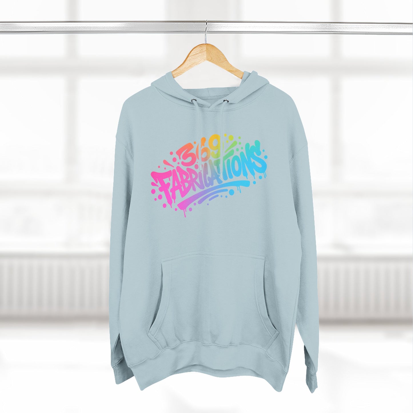 369Fab* 369Fabrications, Colorful Graffiti Fleece Hoodie for Cozy Vibes