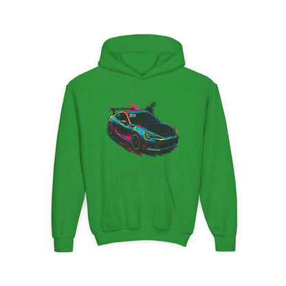 369Fab* Limited Edition FR-S Splash, Vibrant Car Graphic Youth Hoodie