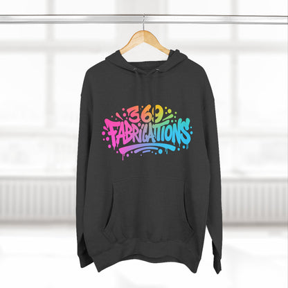 369Fab* Graffiti Splash, Three-Panel Fleece Hoodie