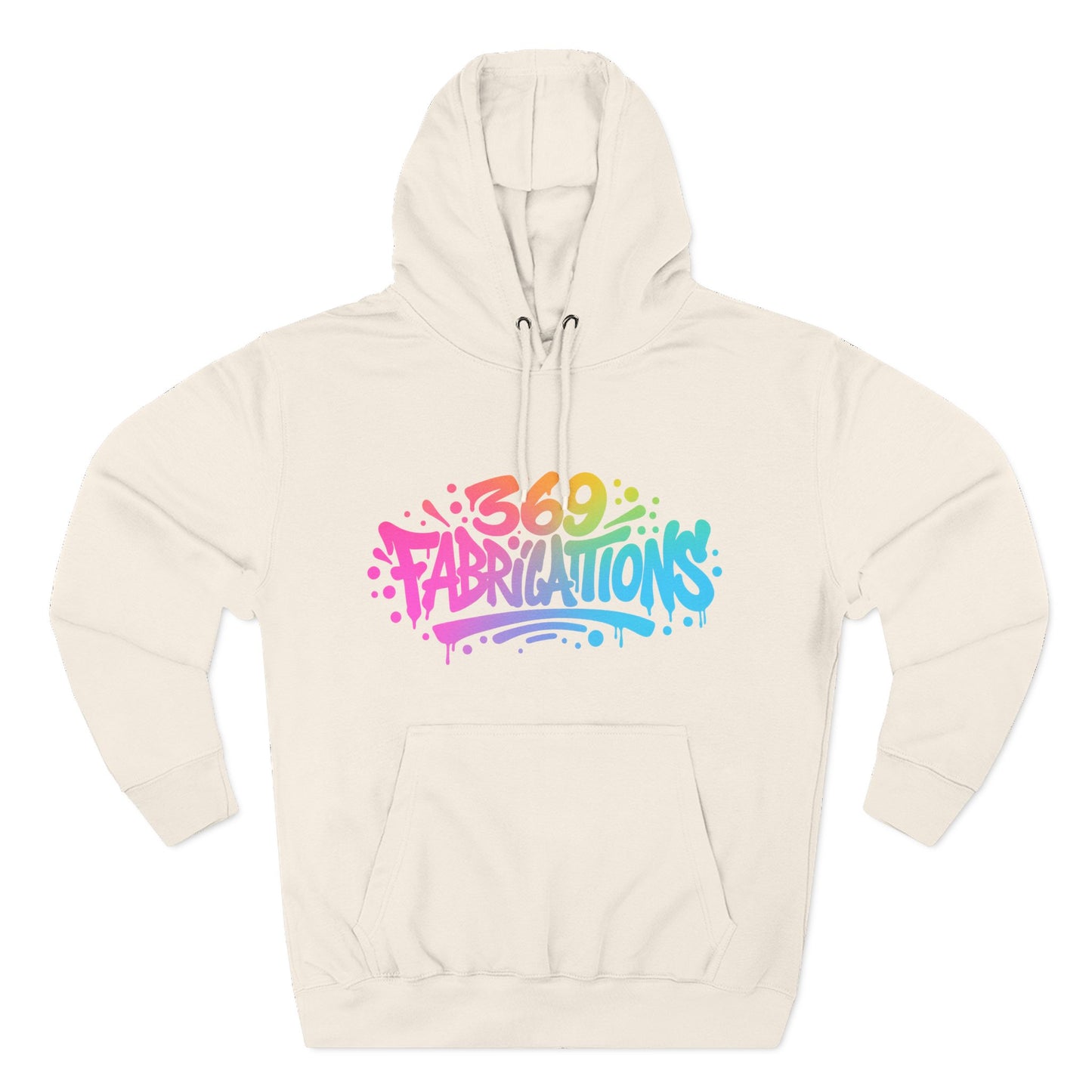 369Fab* Graffiti Splash, Three-Panel Fleece Hoodie