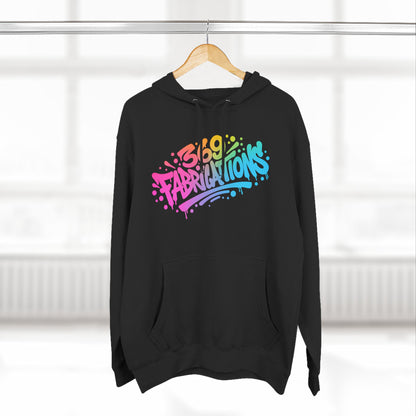369Fab* 369Fabrications, Colorful Graffiti Fleece Hoodie for Cozy Vibes