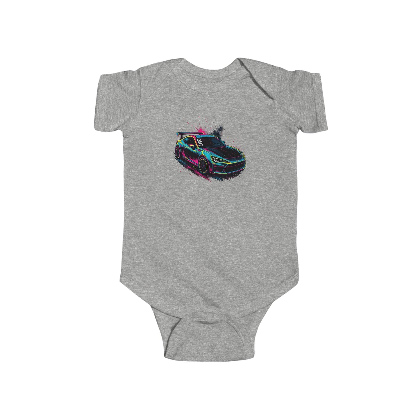 369Fab* Limited Edition FR-S Splash, Infant Bodysuit, Baby Outfit, Infant Clothing, Newborn, Toddler Wear, Car Enthusiast Baby Bodysuit
