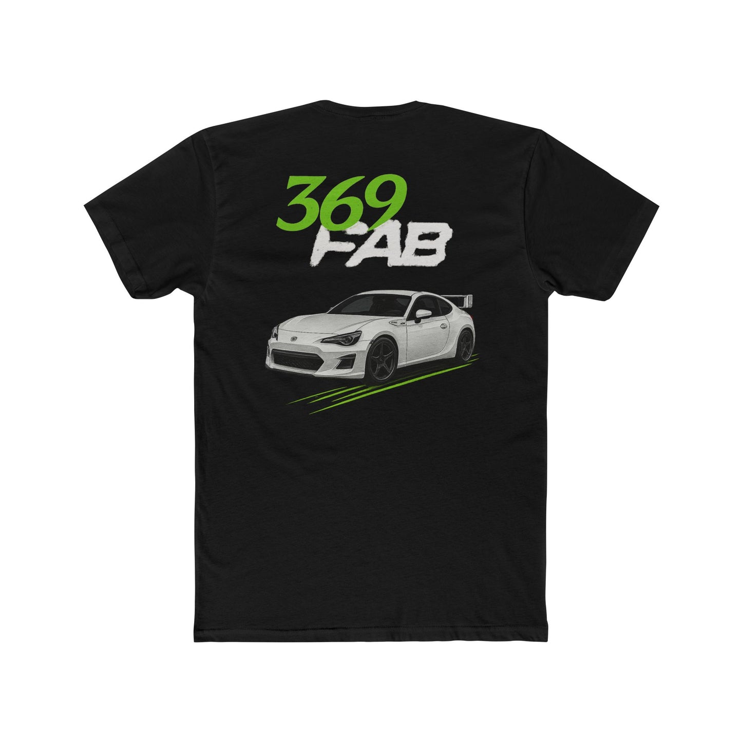 369Fab* W.G. Stylish Uni. Cotton Crew Tee with 369 FAB Car Design, Casual Car Enthusiast Tee